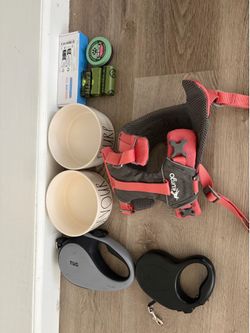 Dog Supplies - Bowls, Harness, Leashes