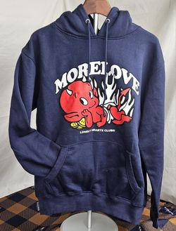 Lonely Hearts Club Blue Hoodie Size Medium More Love Massive Action
