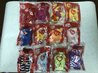 (B) * Super Rare 2004 Ty Beanie Babies McDonald’s toys 1-12 full set