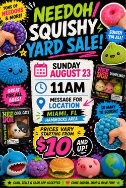 Needoh/Squishy YARD SALE (number in description)