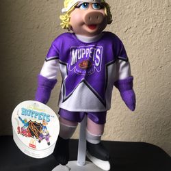 1995 Vintage Miss Piggy NHL Plush Muppets 