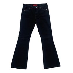 Levi's 519 Black Y2K 2004 Vintage Low Flare Wide Leg Stretch Denim Jeans