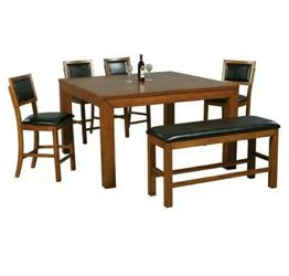 comedor y sofá leather