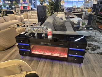 LED FIREPLACE MEDIA CONSOLE STORAGE DOORS BLUETOOTH FINANCING OPTIONS AVAILABLE 