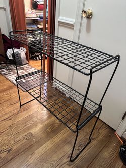 2 tier metal rack