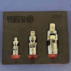 Matco Tools 3 PIECE SPRING LOADED CHROME UNIVERSAL JOINT ADAPTER SET