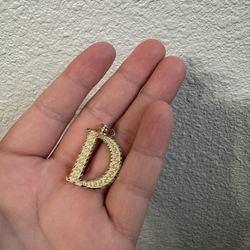 10k Gold “D” Pendant 