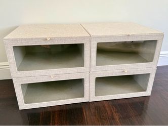 Container Store Cambridge Drop-Front Sweater Boxes (Set of 4)