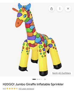 H2OGO Inflatable Giraffe Sprinkler 