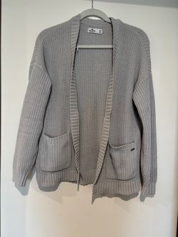 Hollister Gray Knit Cardigan Size XS