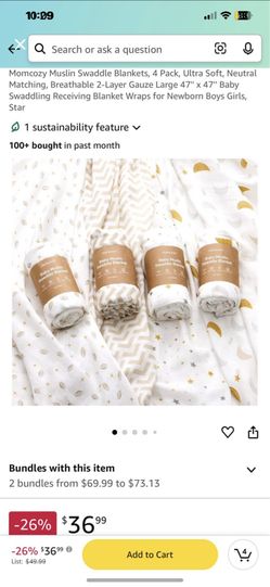 Momcozy Baby Muslin Swaddle Blanket 