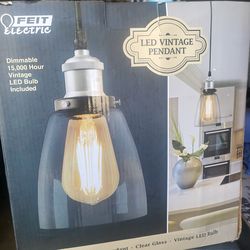 Four (4) New LED Vintage Pendant Lights, FEIT Electric