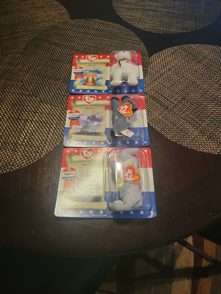 McDonald ty Teenie Beanie Babies American Trio