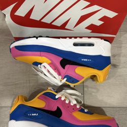 Nike Air Max 90 Leather Multi-Color ‘ GS ‘ ( Size : 5Y )