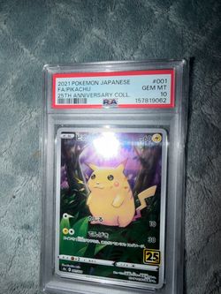 PSA 10 Pikachu FA Japanese 25th Anniversary Pokemon Card
