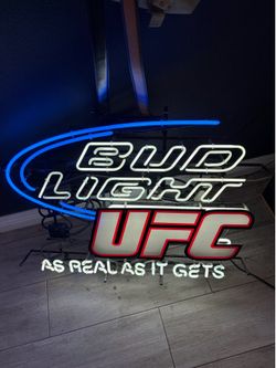Vintage Budlight x UFC Neon Sign 32in x 35in