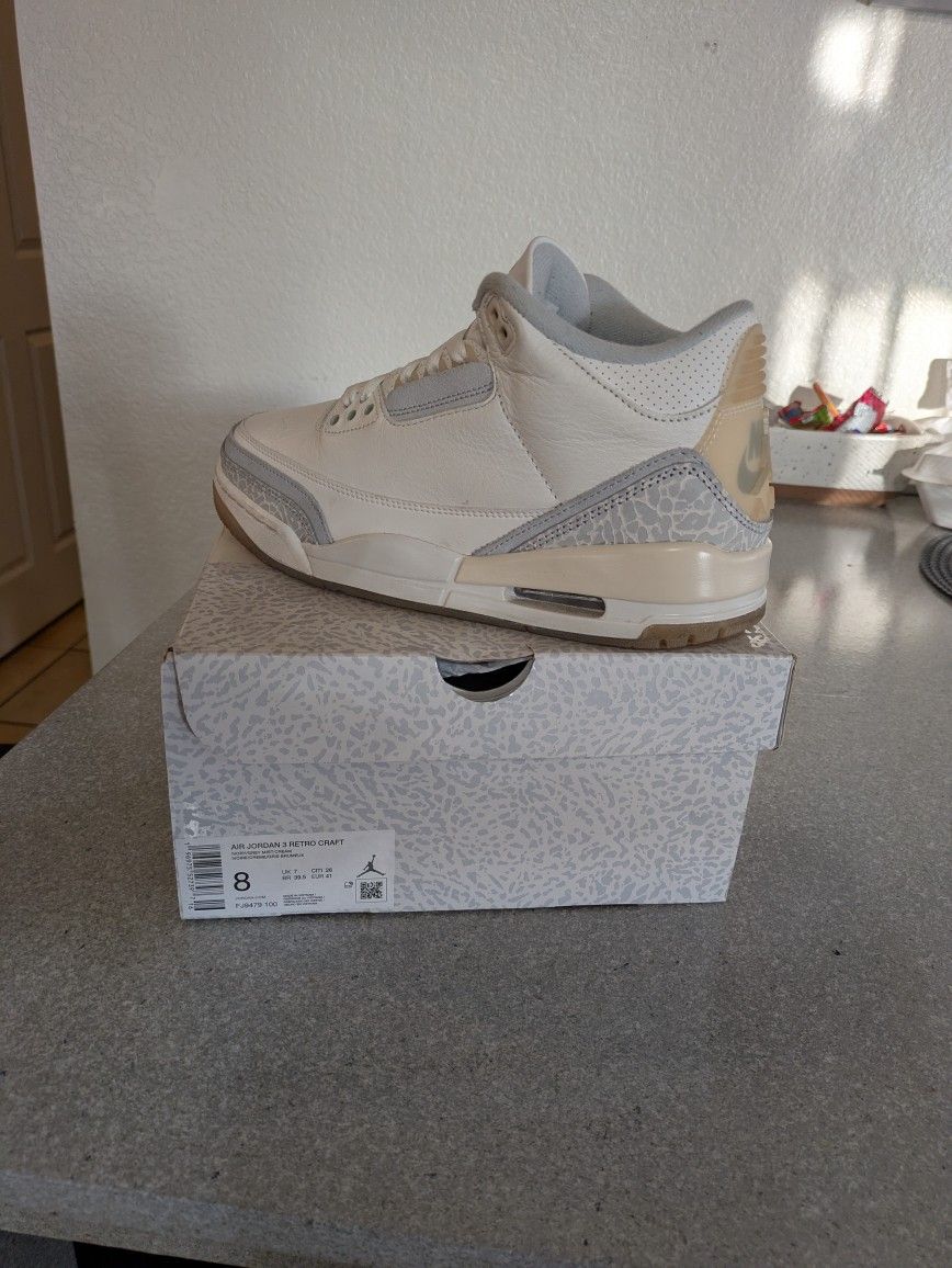 Jordan 3 Craft Men Size 8 Women's Size 9.5
