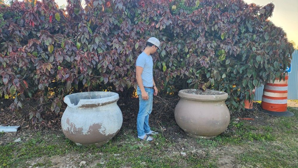 2 Large Flower Plant Planter Vase Pot Large Big