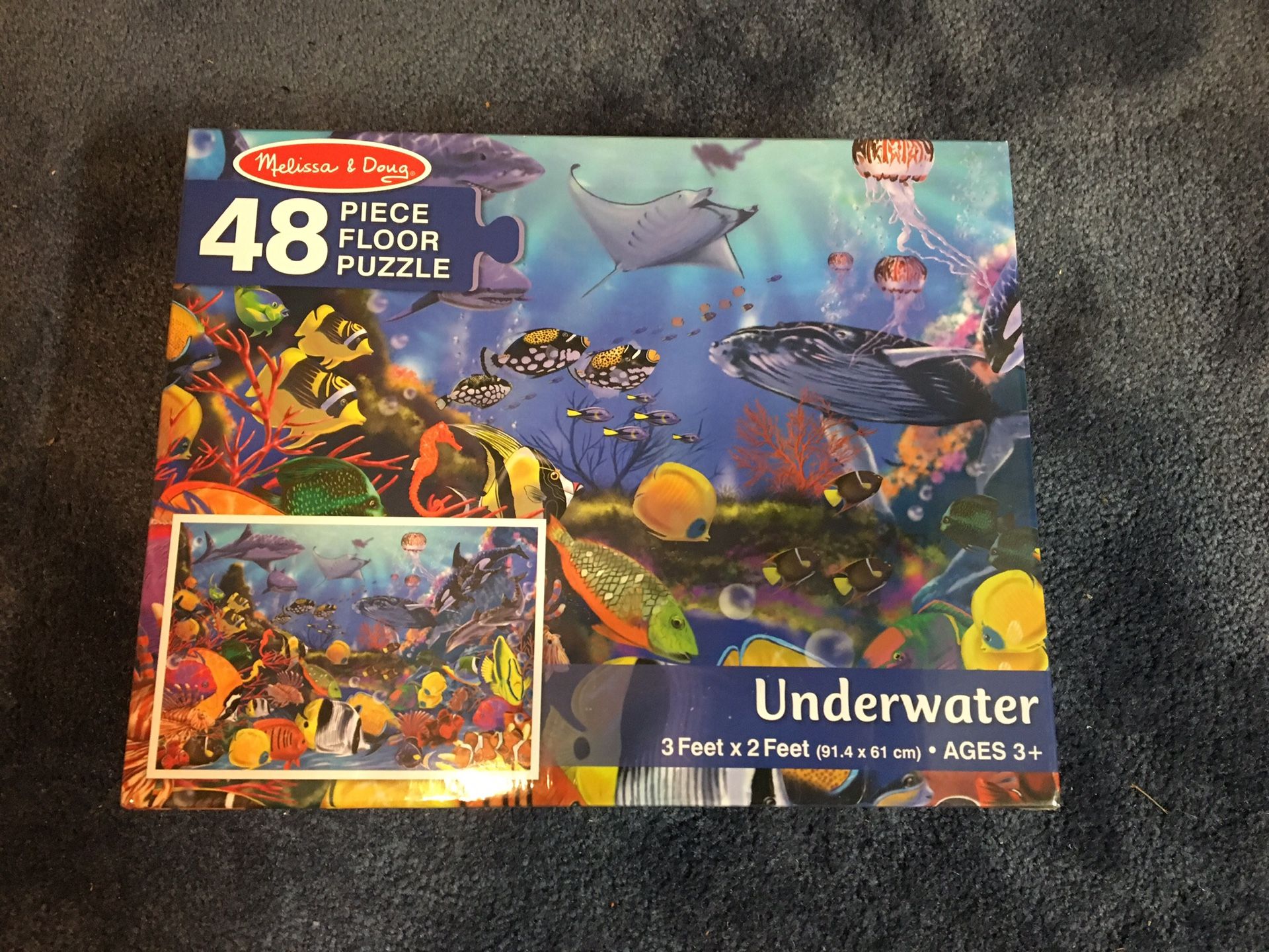 Melissa & Doug Underwater Floor Puzzle - 48 Pieces Brand New