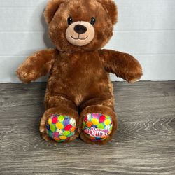 Build A Bear Brown Happy Birthday 14"