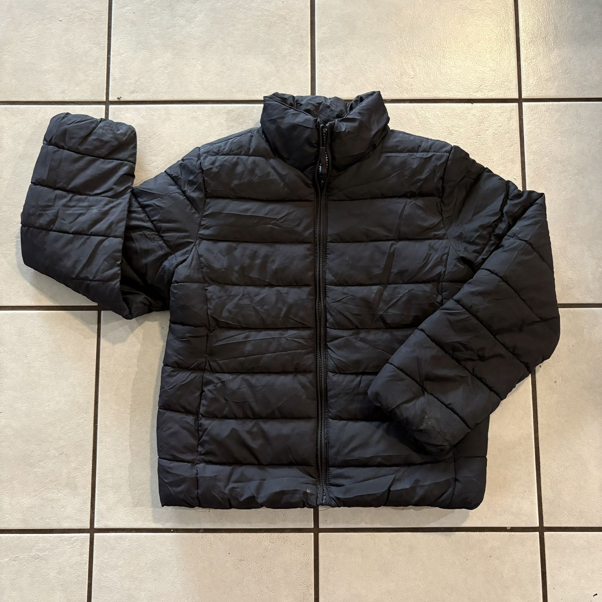 Youth Kids Size 10/12 Girl Winter Jacket Warm Waterproof School Uniform Black