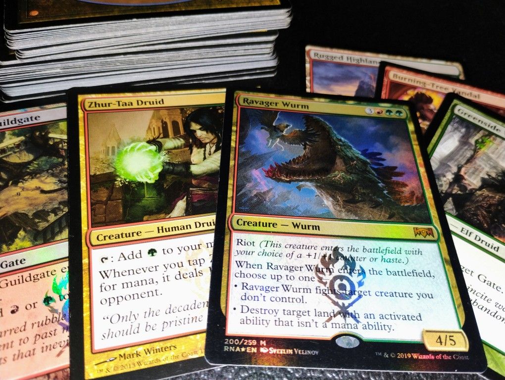 Ravager Wurm Red Green 60 Card Mtg Deck Riot