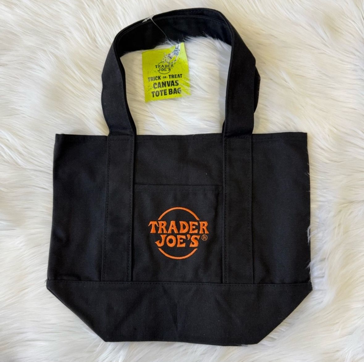 Trader Joe's Black Canvas Tote Bag Limited Edition