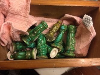 Porcelain chess set no board