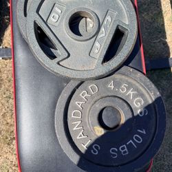 BENCH PLUS WEIGHTS AND BAR 