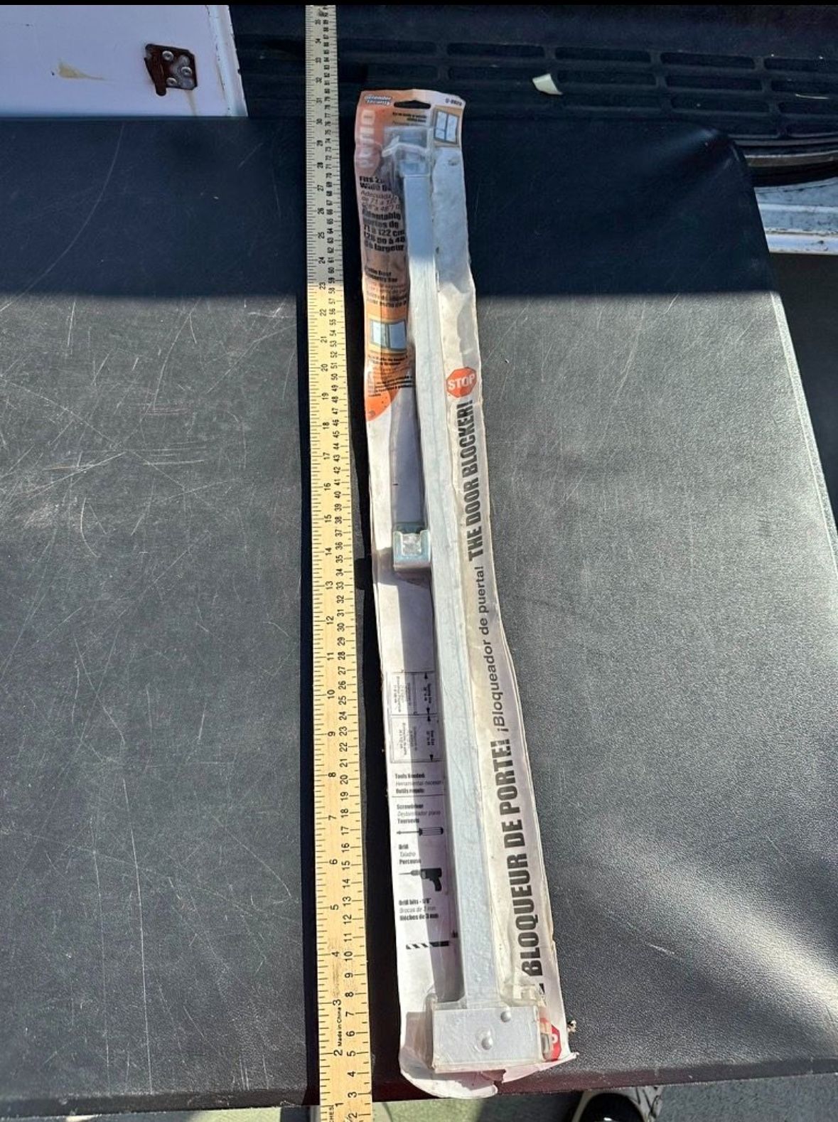 Door Blocker Adjustable Metal Security Bar ~ 30-40″ Hinged/Sliding Doors New/Un-used