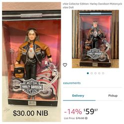 COLLECTOR EDITION BRAND NEW IN BOX Harley Davidson Motorcycle Barbie