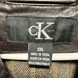 Men’s Leather Calvin Klein Jacket  XXL