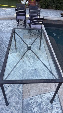 Metal table & chairs