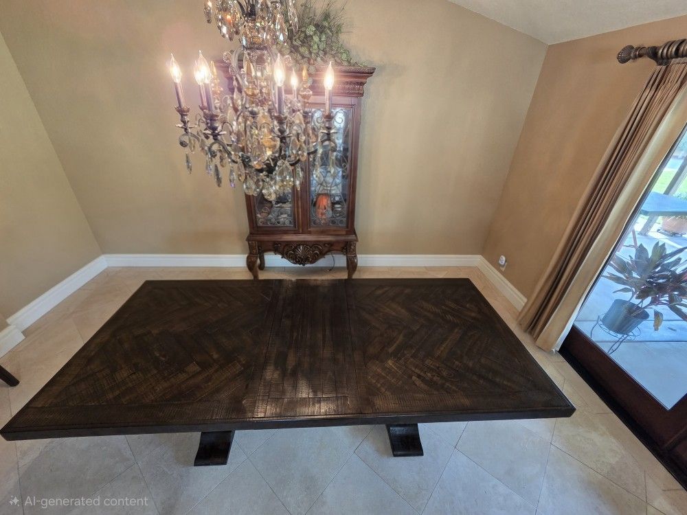 Ashley Hillcott Wood Farmhouse Dining Table
