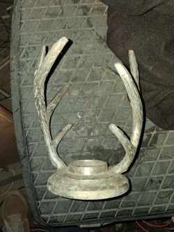 Aluminum antler candle holder