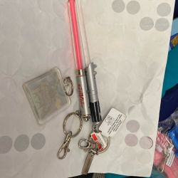 3 Star War Key Chain Light Sabers