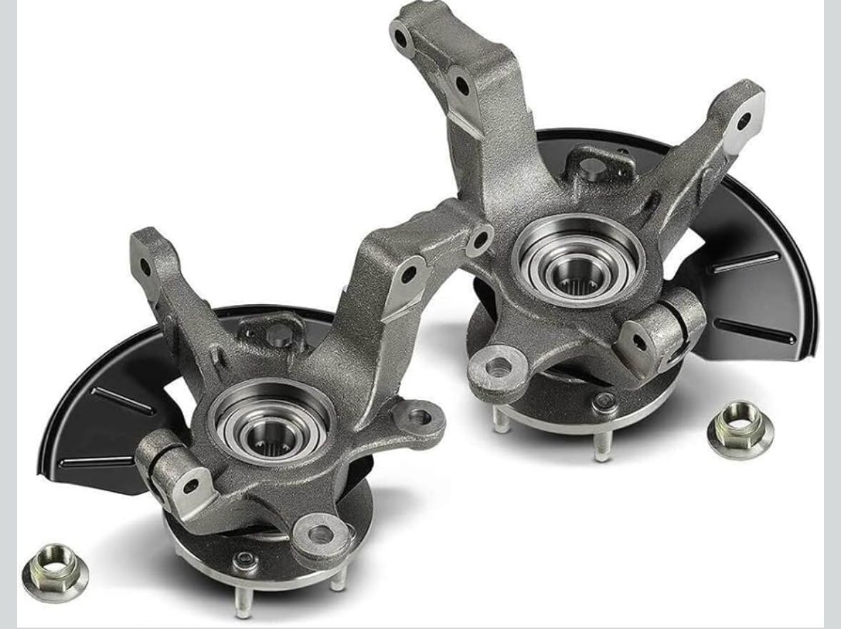 2Pcs Front Left and Right Side Steering Knuckle & Wheel Bearing Hub
