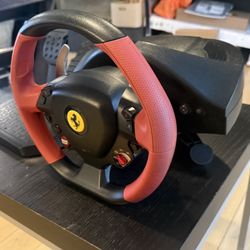 Xbox Thrustmaster Ferrari 458 Spider Racing Wheel, Red & Black