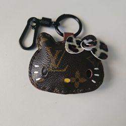 Upcycled with authentic LV material - Hello Kitty