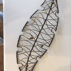 Metal Fruit/Flower Holder, 22” Long, 2 1/2” Tall