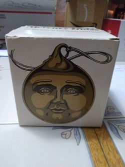 Vtg Dept 56 Mercury Glass Man in the Moon 🌙 Ornament