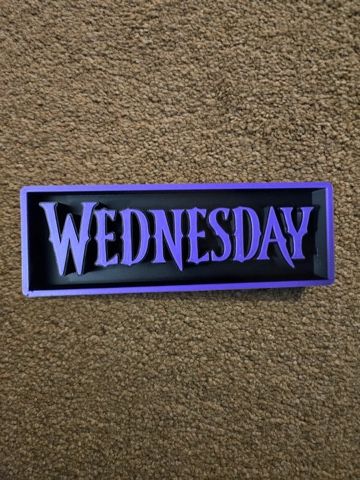 Wednesday The Adams Family Logo Display Sign Plaque 