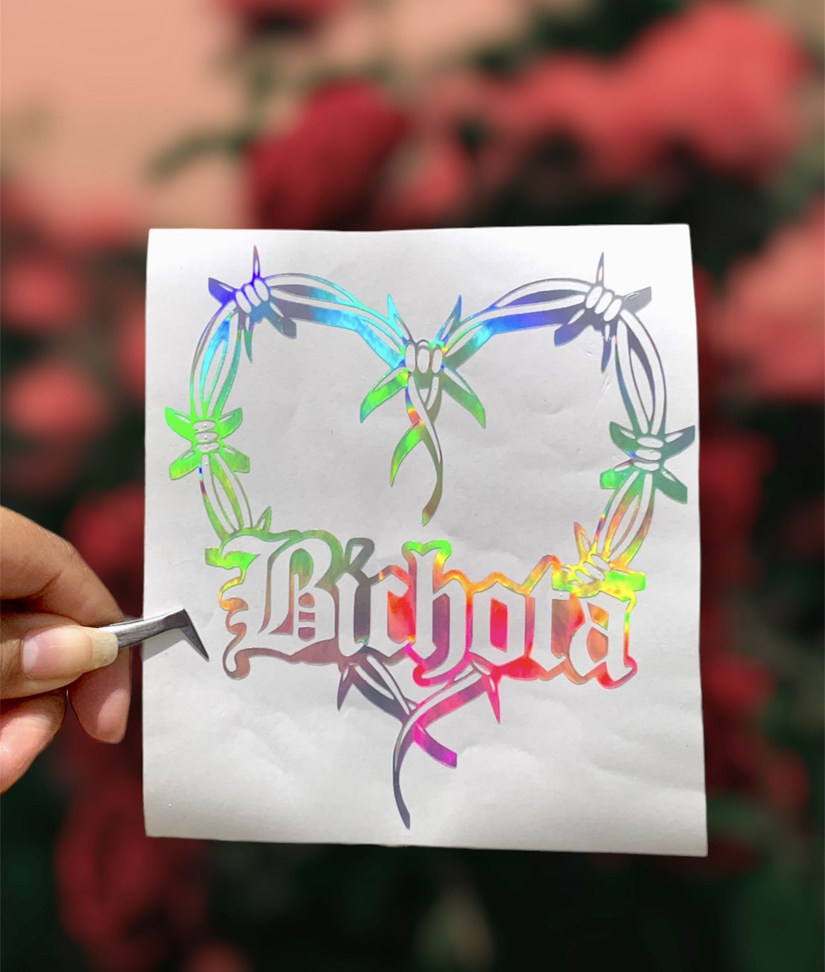 Bichota Car Decal, Karol G Car Decal, Karol G Sticker, Karol G, Mañana Será Bonito, Karol G Heart, Karol G Corazón Decal, Wired Heart Sticker