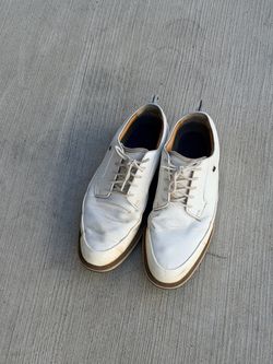 FootJoy MIERE White Leather Golf Shoes – Classic Style
