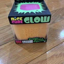 Needoh Glow In The Dark Orange Nice Cube