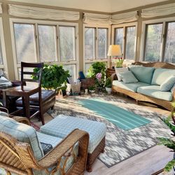 Pennsylvania House Wicker Sofa + Matching Chair & Ottoman — Sunroom/Porch Set $300 OBO — Falls Church Pickup