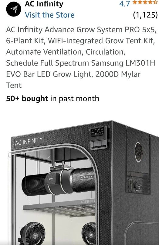 AC Infinity 5x5 Pro Grow Tent