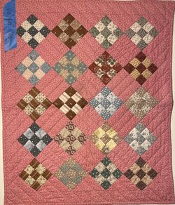 Hand-quilted Pink Doll Quilt