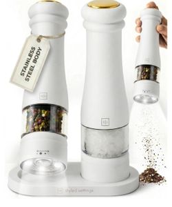 Styled Settings Electric Salt and Pepper Grinder Set