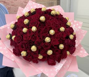 ramo buchon de flores fresca